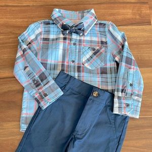 Andy & Evan size 2T outfit with removable bow tie